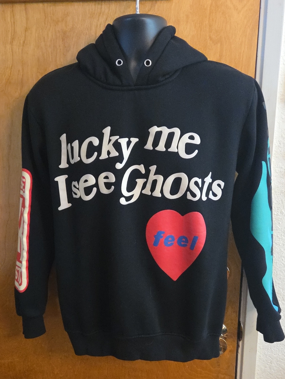 Kid Cudi x Kanye West I See Ghosts Hoodie Mens Lrg Camp Flog Graphic Merch Tour